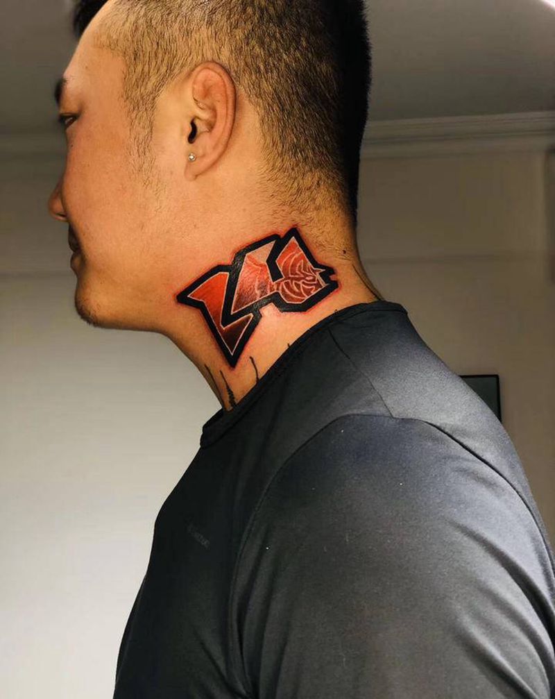 #dan#纹身图片_颈部纹身图案