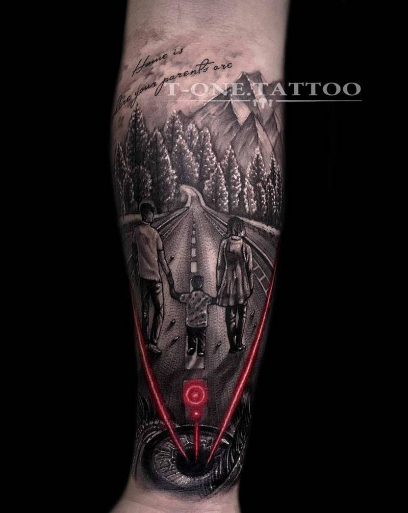 T-one.tattoo纹身图片_手臂欧美写实暗黑纹身图案