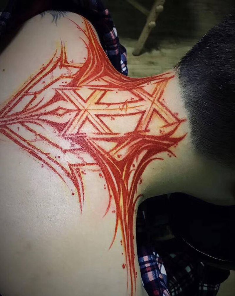 freehand纹身图片_花体字暗黑花体手绘纹身图案