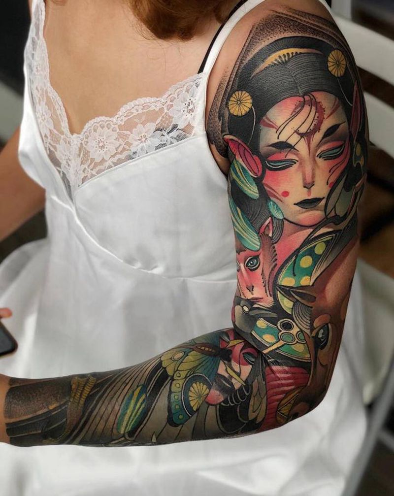 遮盖旧纹身纹身图片_手臂New School纹身图案