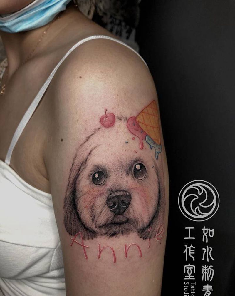 安妮纹身图片_点刺纹身图案