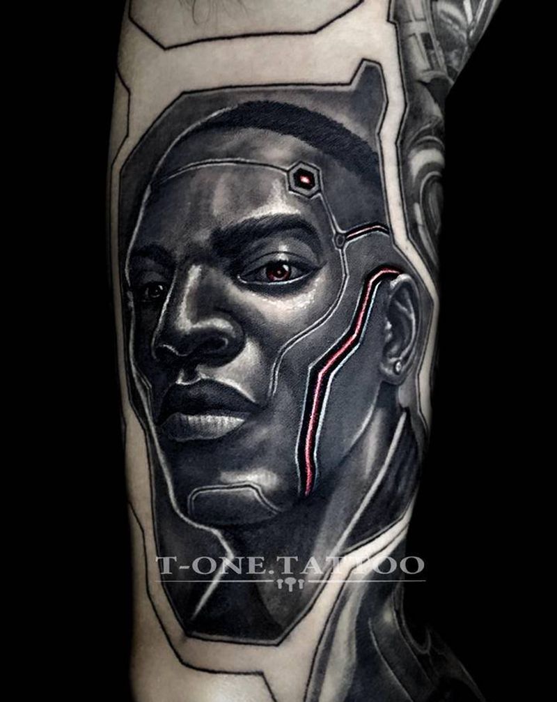 T-one纹身图片_手臂欧美写实暗黑写实纹身图案