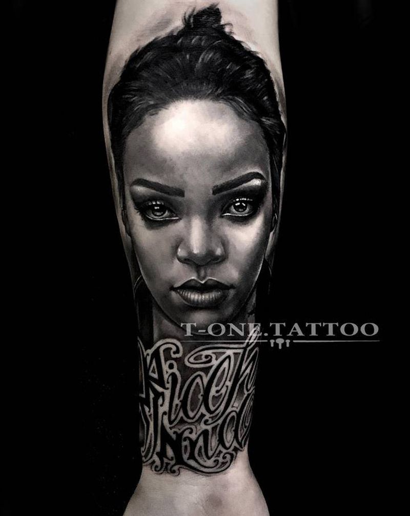 T-one纹身图片_手臂欧美写实原创写实纹身图案