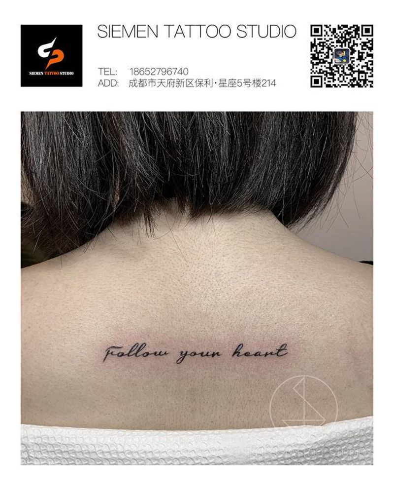 英文纹身图片_背部花体字英文字体纹身图案