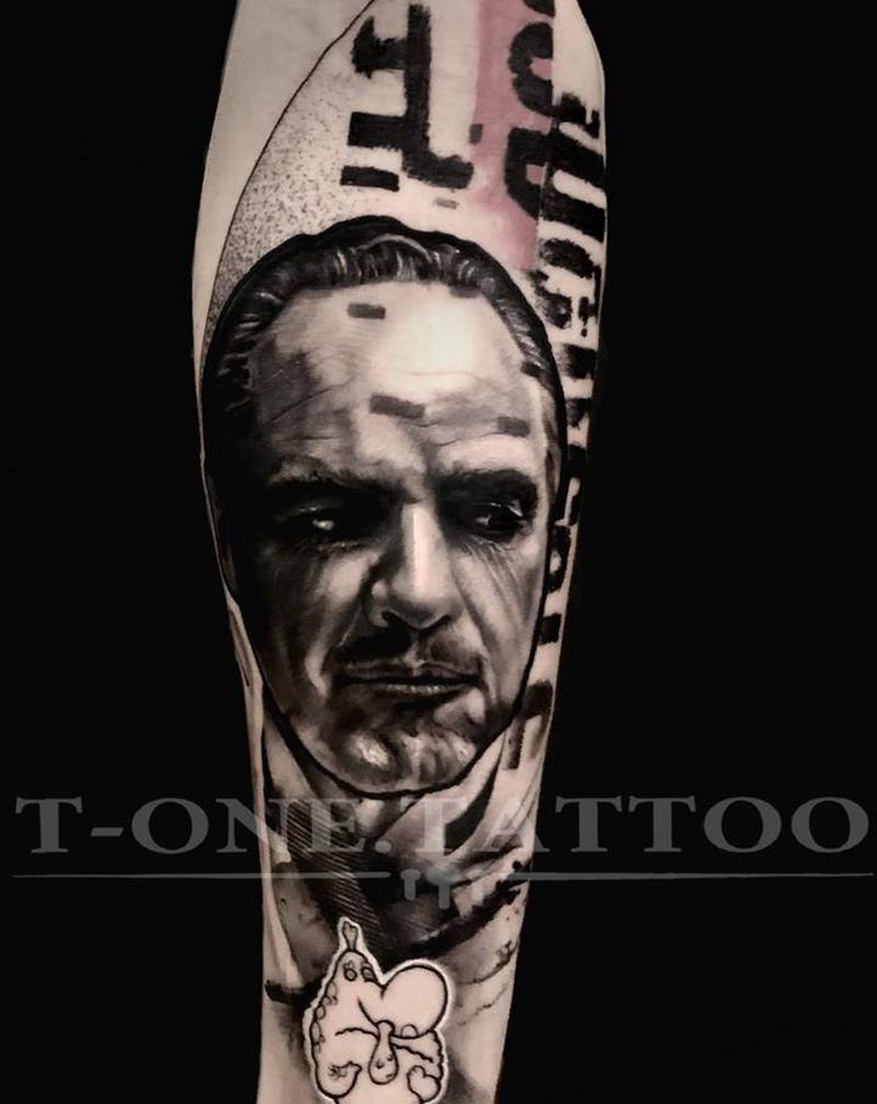 T-one纹身图片_手臂欧美写实纹身图案