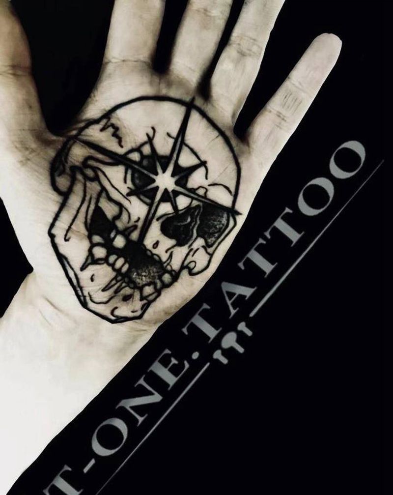 T-one纹身图片_手部Old School纹身图案