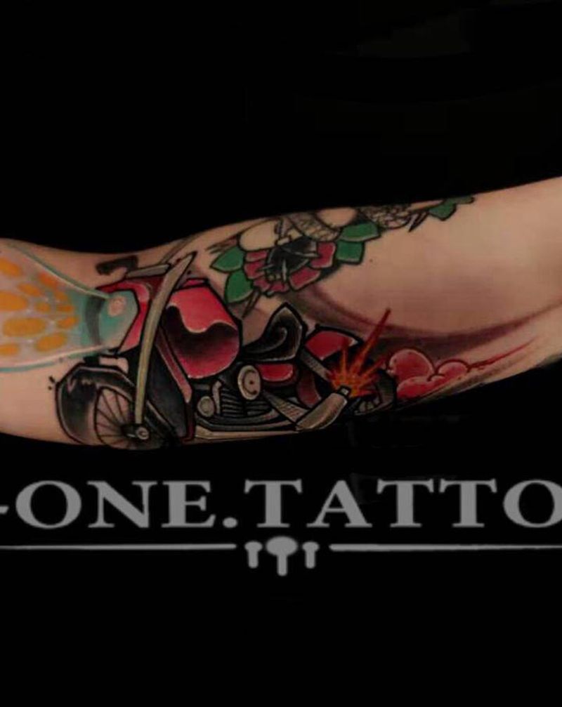 T-one纹身图片_手臂欧美写实纹身图案