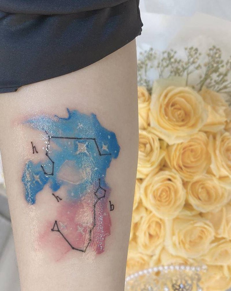 T-one纹身图片_手臂小清新 星座原创纹身图案