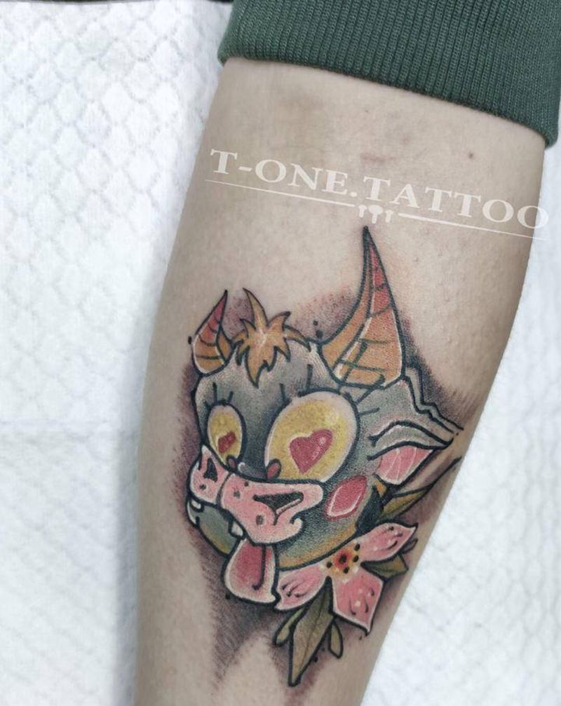 T -one纹身图片_手臂Old School纹身图案