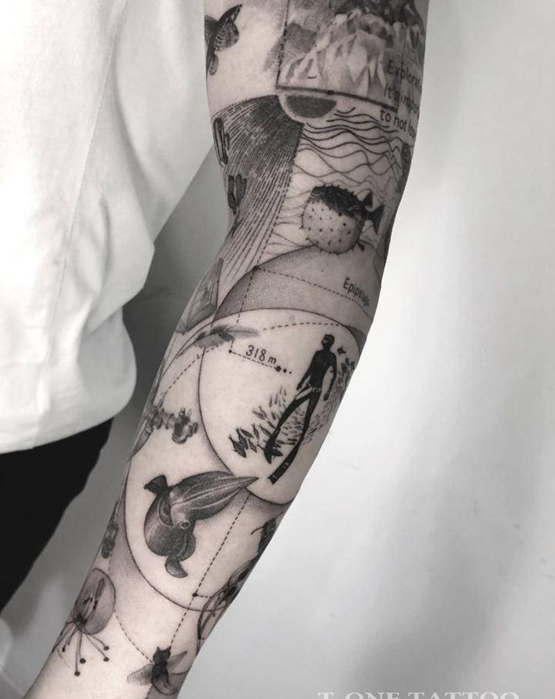 T-one纹身图片_手臂欧美写实纹身图案