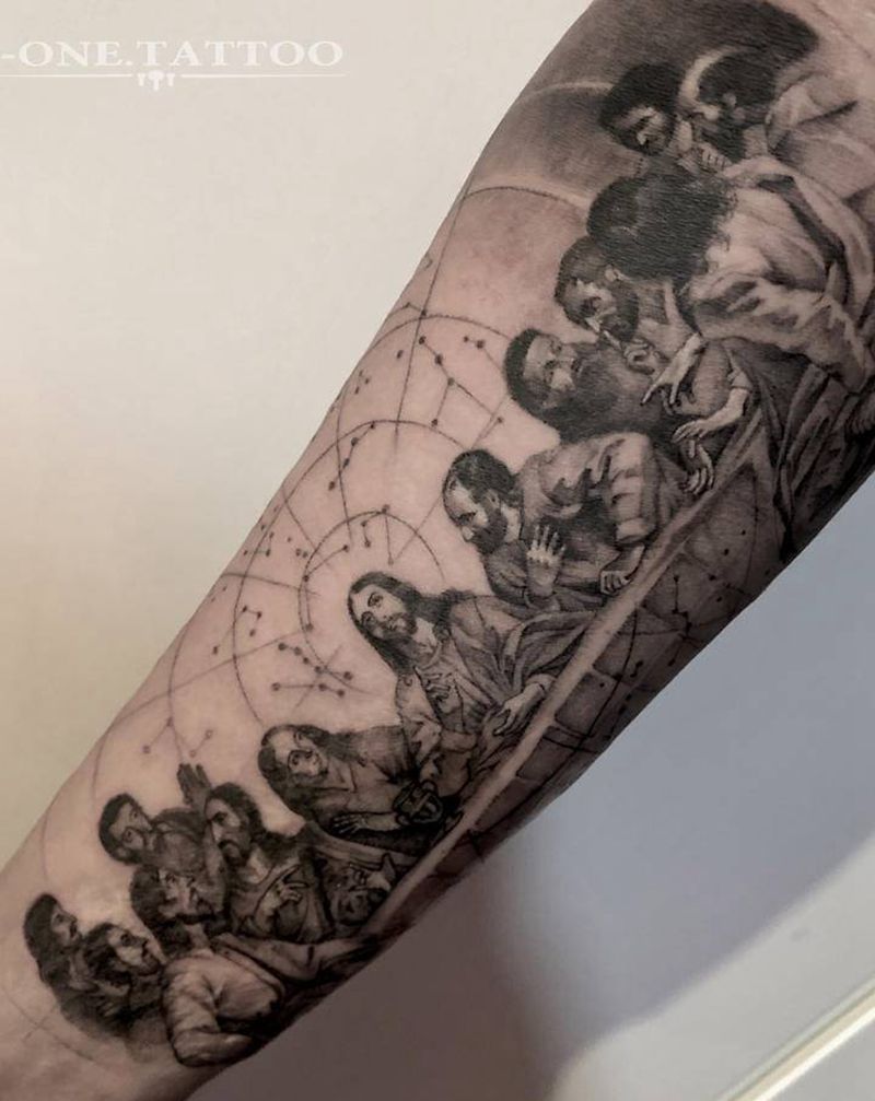 T-one纹身图片_手臂欧美写实纹身图案