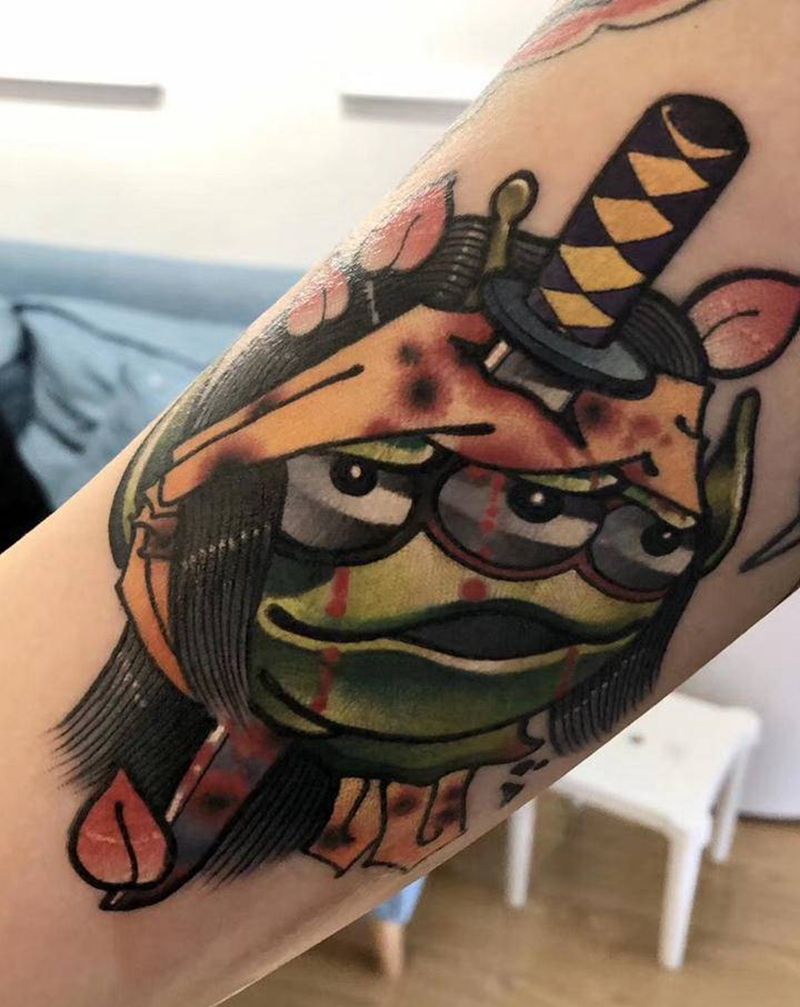 《玩具总动员》杀死三眼仔纹身图片_手臂New School三眼仔玩具总动员纹身图案
