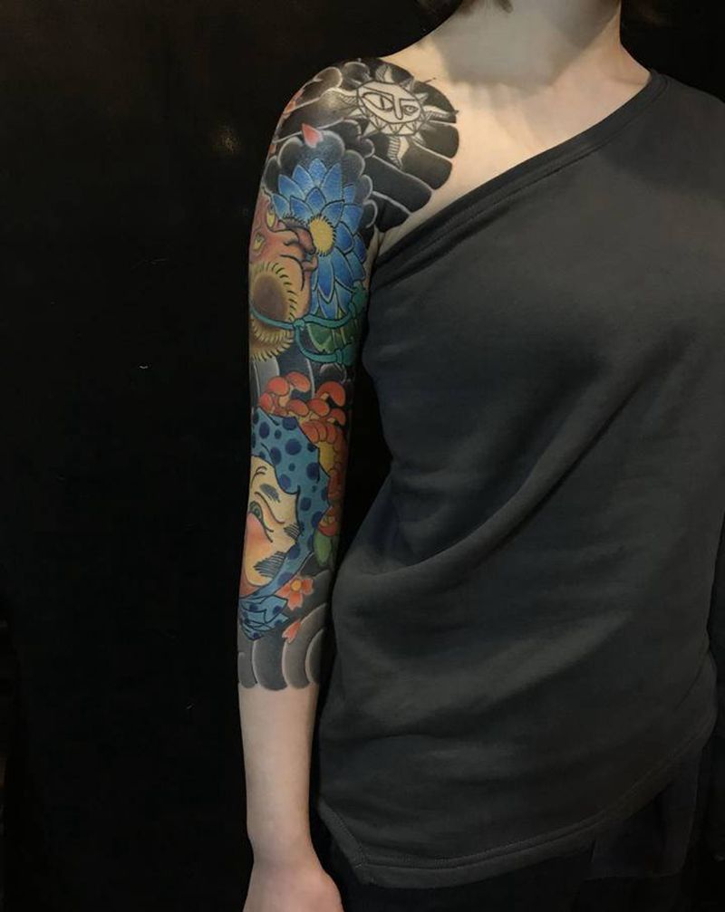 老传统纹身图片_手臂老传统纹身图案