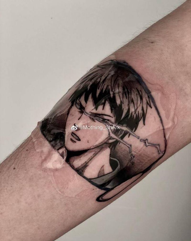 黑子的篮球纹身图片_手臂New School点刺黑子的篮球青峰大辉纹身图案