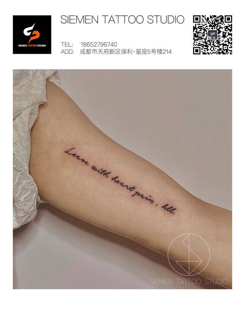 英文纹身图片_手臂花体字英文纹身图案
