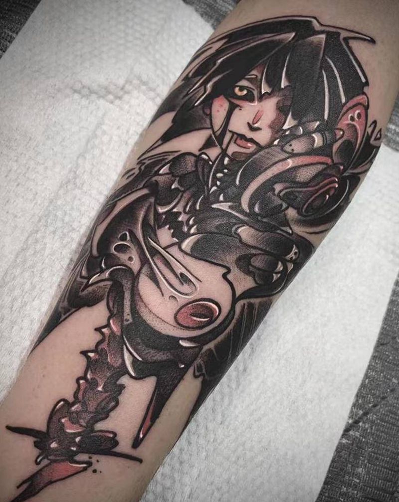 改造人纹身图片_手臂New School纹身图案