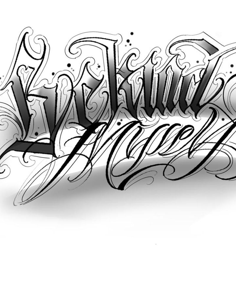 花体字设计纹身图片_手臂花体字欧美写实纹身图案