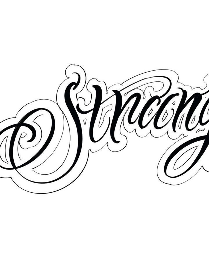 花体字设计纹身图片_手臂花体字欧美写实纹身图案