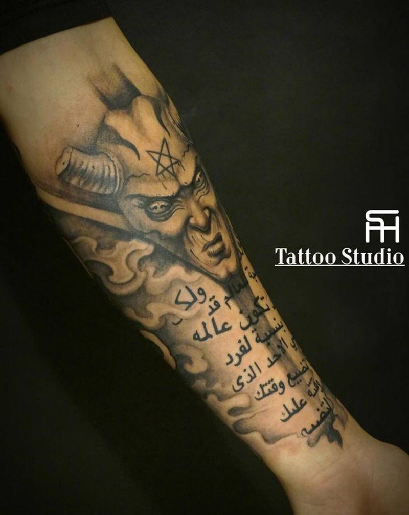 包小臂纹身图片_欧美纹身图案