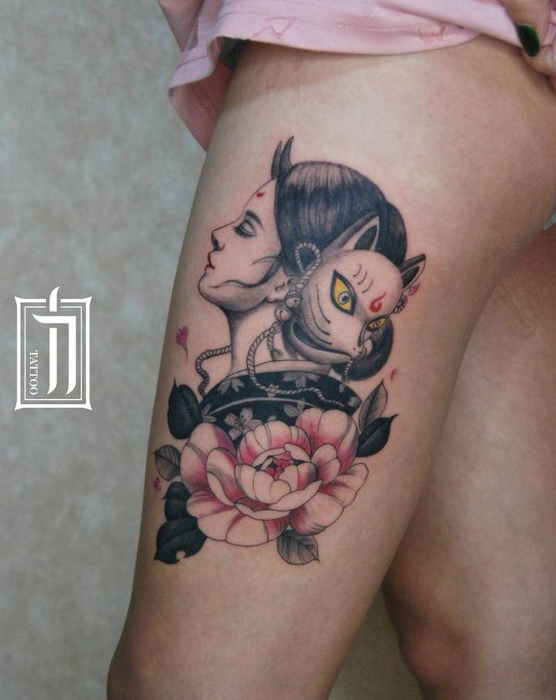 女纹身图片_新传统纹身图案