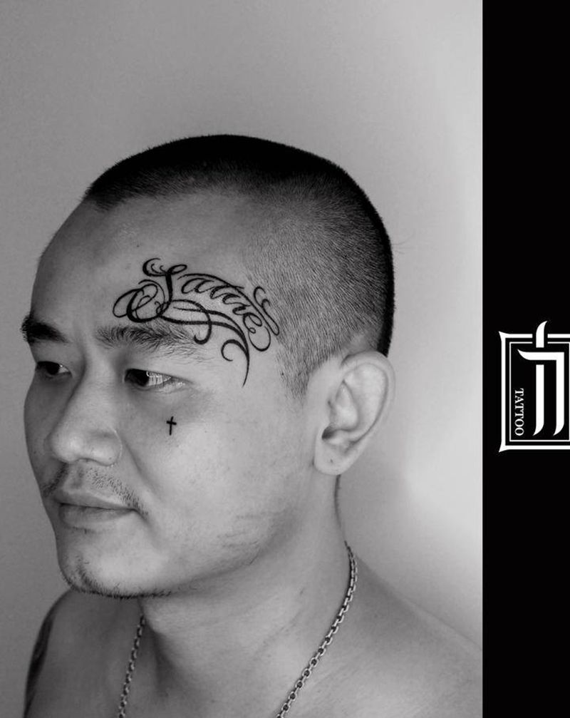 花体纹身图片_花体字纹身图案