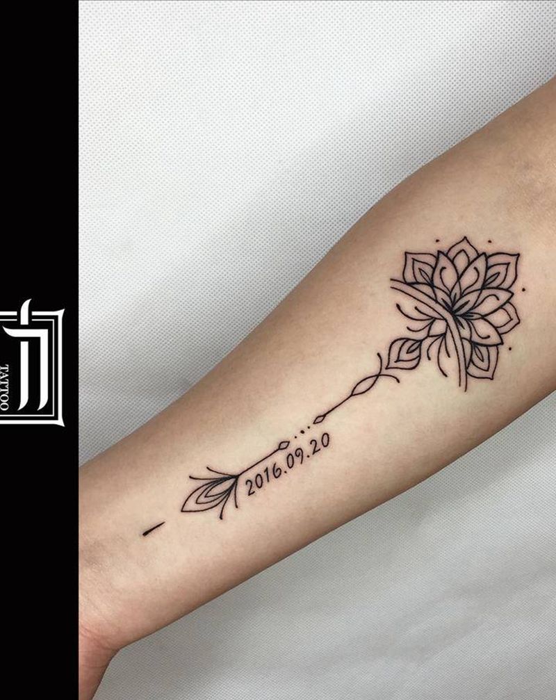 繁花纹身图片_几何纹身图案