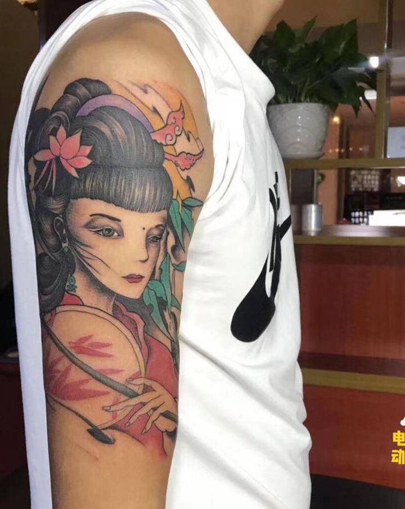 艺妓纹身图片_手臂纹身图案