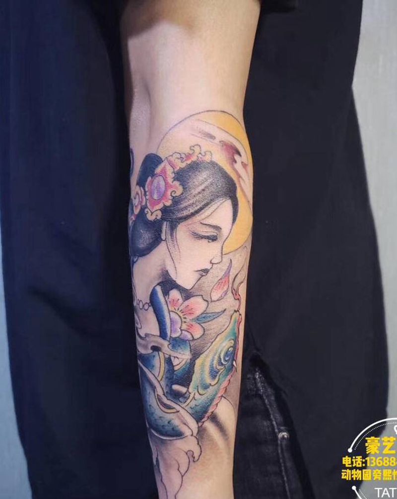 艺妓纹身图片_手臂纹身图案