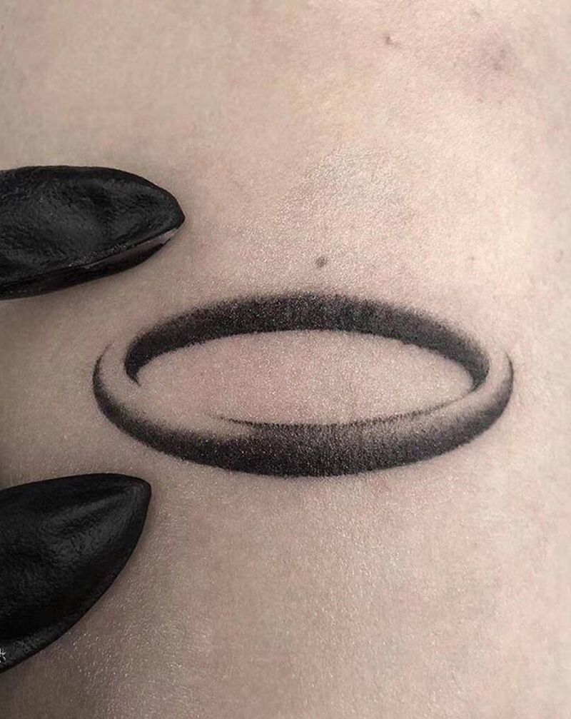 小圆圈纹身图片_手臂纹身图案