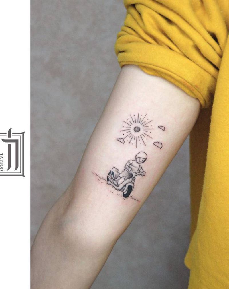 小清新纹身图片_手臂小清新纹身图案