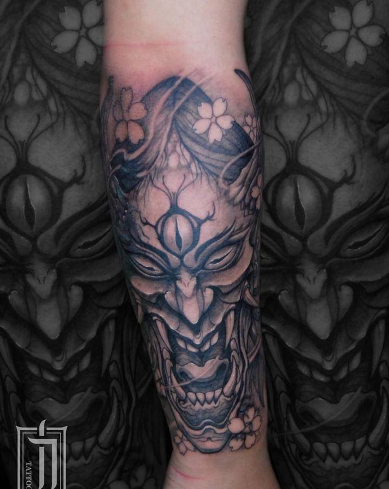 欧美般若纹身图片_手臂New School纹身图案