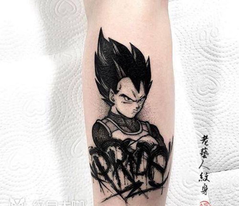 七龙珠纹身图片_手臂点刺纹身图案