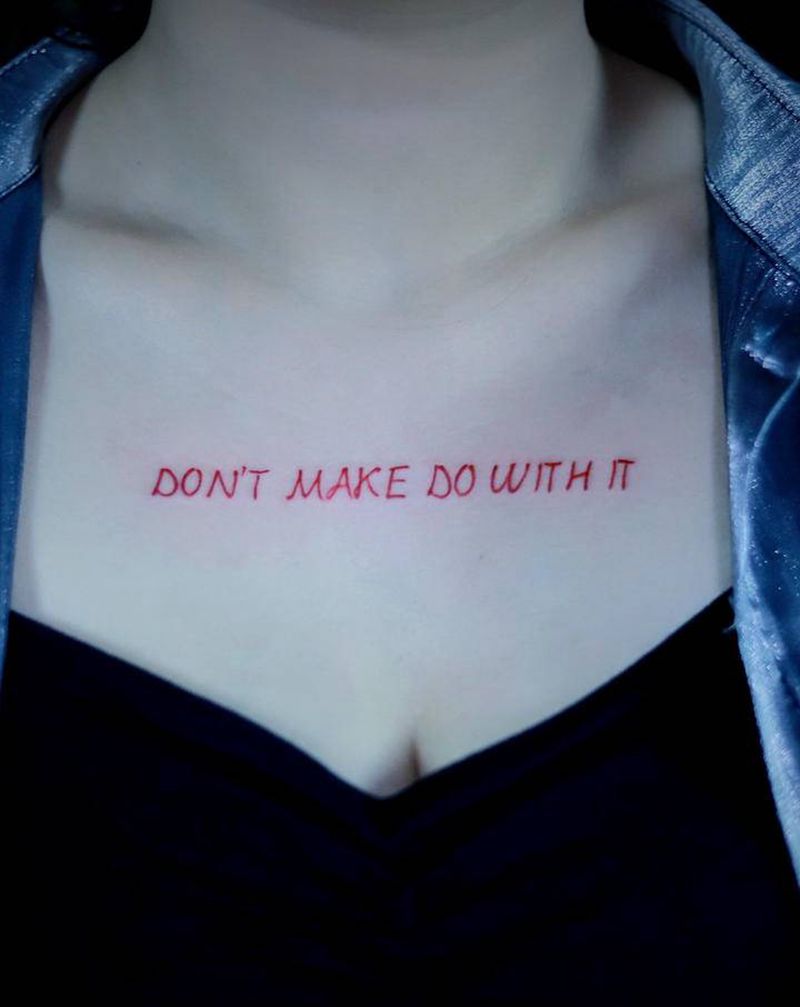 英文纹身图片_胸部纹身图案