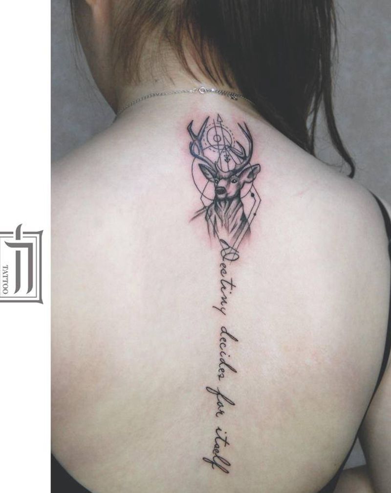 英文纹身图片_背部纹身图案