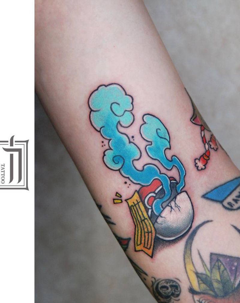 小图纹身图片_手臂New School纹身图案