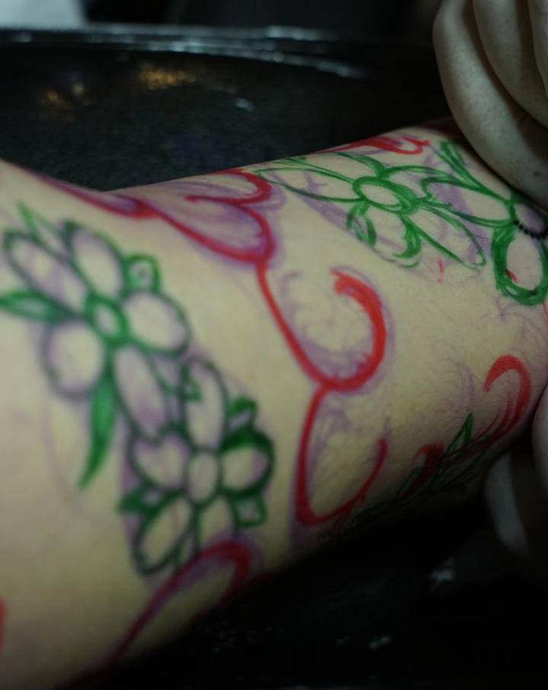 传统大臂纹身图片_手臂老传统纹身图案