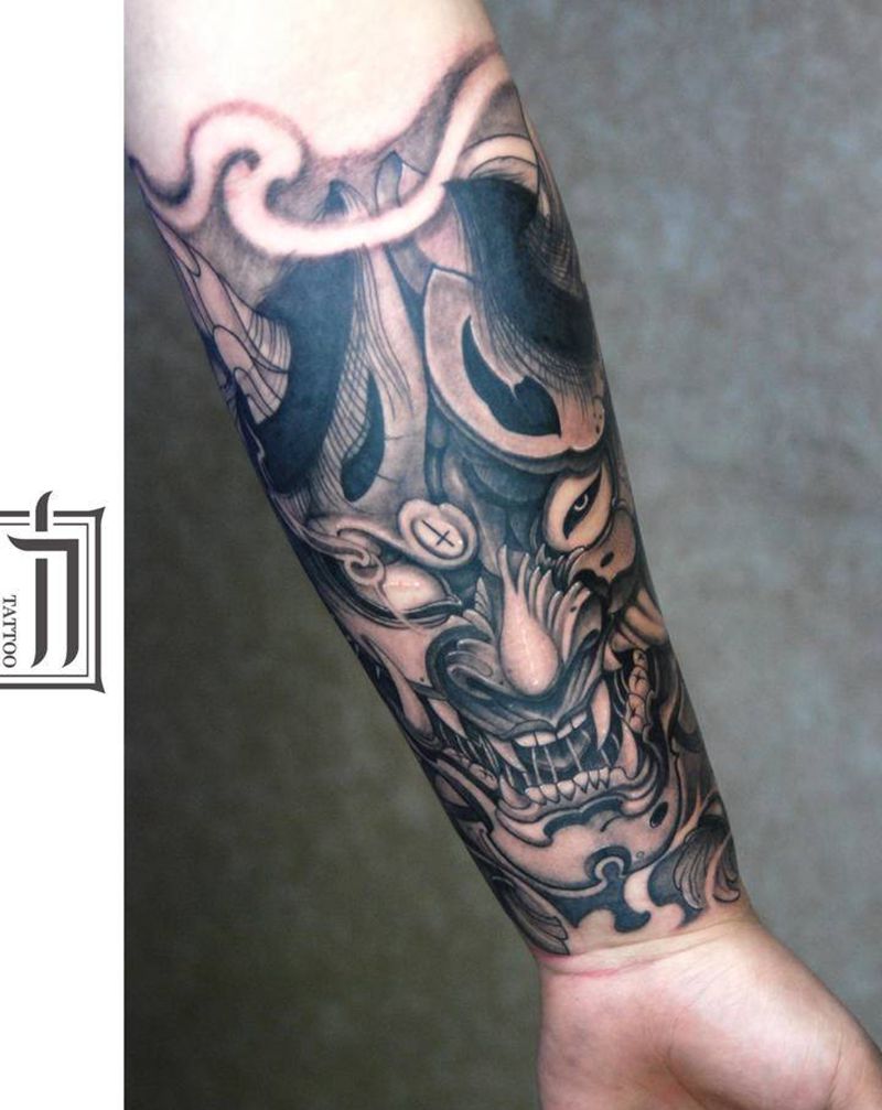 般若纹身图片_手臂New School纹身图案