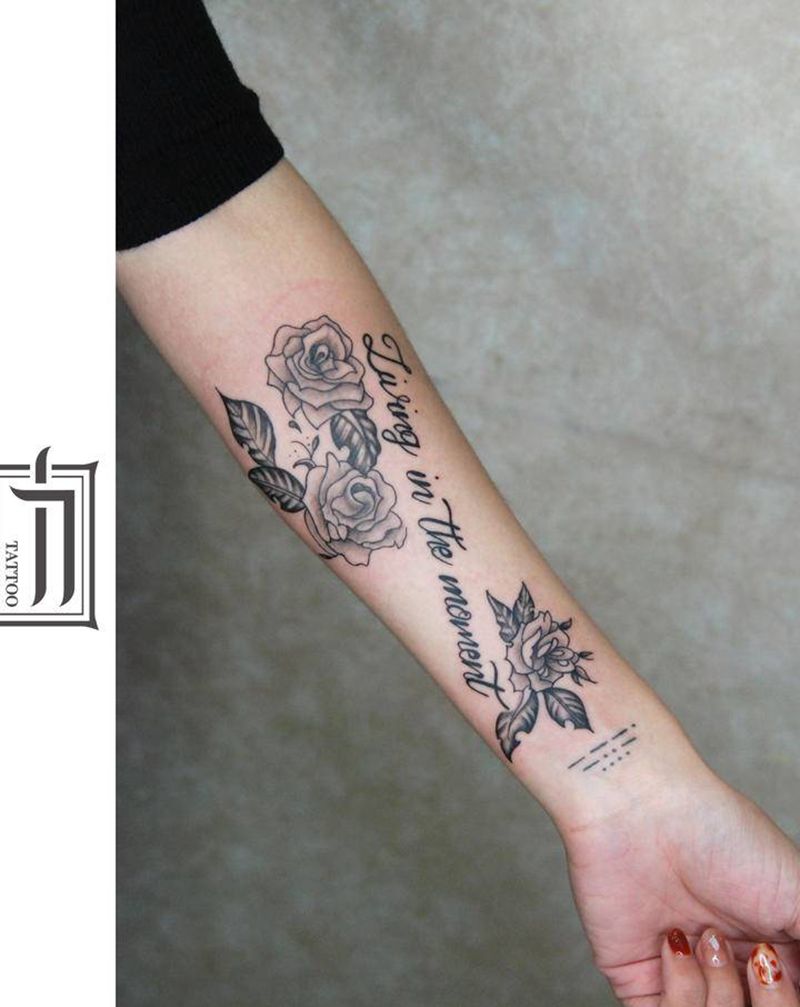 英文纹身图片_手臂小清新纹身图案