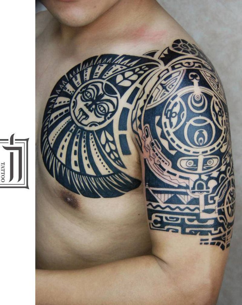 图腾纹身图片_手臂胸部图腾纹身图案