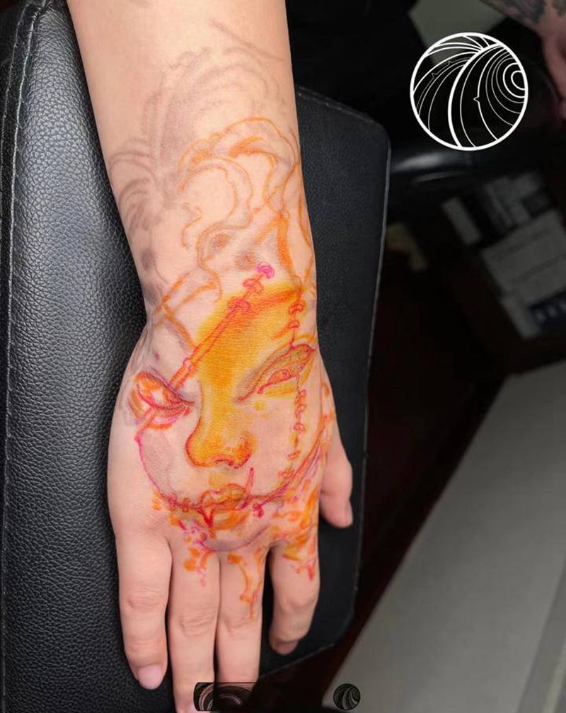 暗黑纹身图片_手臂手部纹身图案