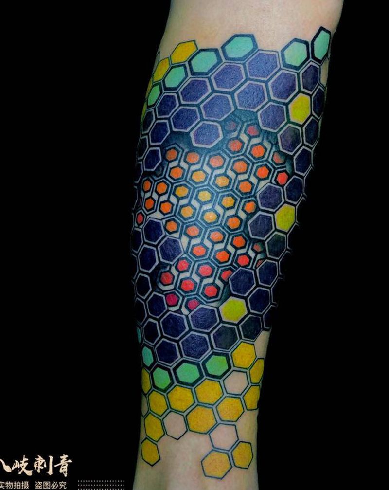 几何图纹身图片_几何纹身图案