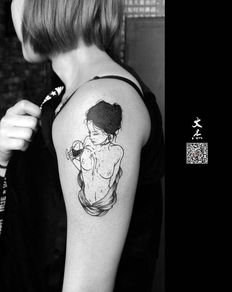 日常图纹身图片_成品手部腿部欧美清新自贡火骷髅纹身图案