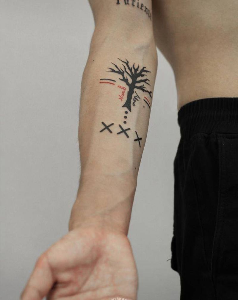 纪念XXXTentacion纹身图片_手臂明星同款南录刺青纹身图案