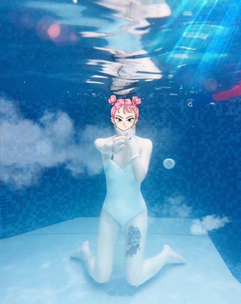 买家秀纹身图片_背部欧美写实水墨纹身图案