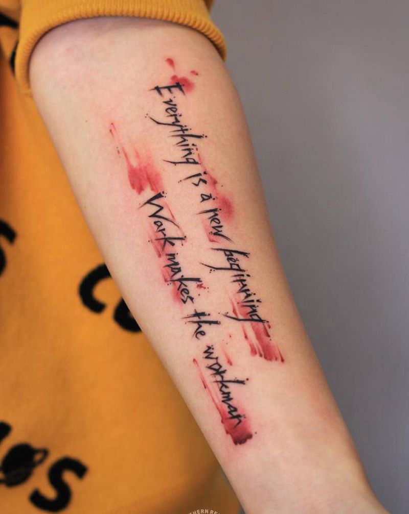 给自己的生日礼物纹身图片_手臂纹身图案