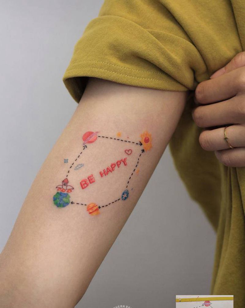 童画纹身图片_手部纹身图案