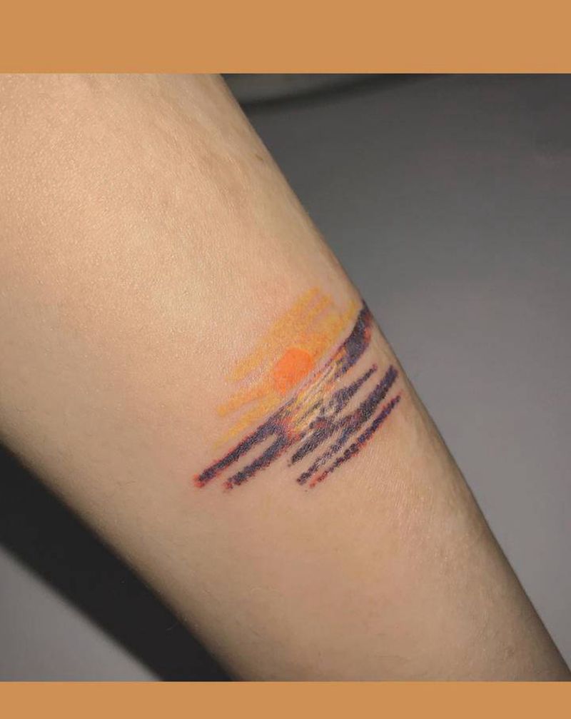 小清新、小字母合集纹身图片_腿部胸部水彩英文字母卡通可爱情侣纹身图案