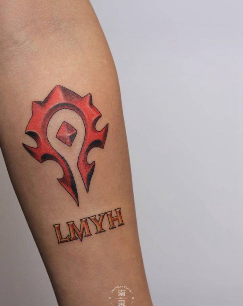 爱纹身图片_手臂魔兽世界纹身图案