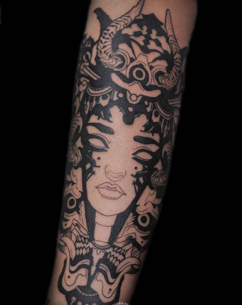 女郎纹身图片_New School纹身图案