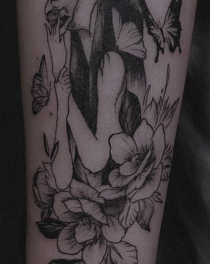 少女纹身图片_手部纹身图案